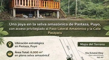 VENTA DE TERRENO EN VIA PUYO MERA DE 8000MT