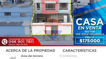 CASA VENTA URB. ZOILA GALARRAGA - IBARRA